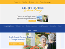Tablet Screenshot of lighthouseseniorliving.com